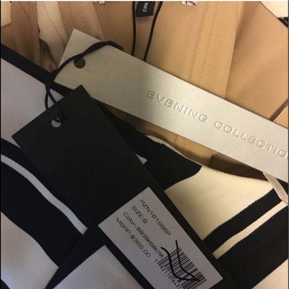 NWT HALSTON HERITAGE STRAPLESS TIE WAIST GOWN - Picture 4 of 4